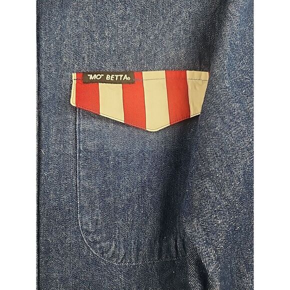 Mo Betta Mens‎ Button Shirt 16x35 Patriot US Flag Western Cowboy USA Vintage Y2k - Picture 8 of 12